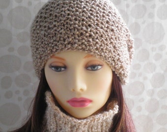 Padrão de gorro folgado de tricô fácil, gorro para iniciantes (padrão em PDF)
