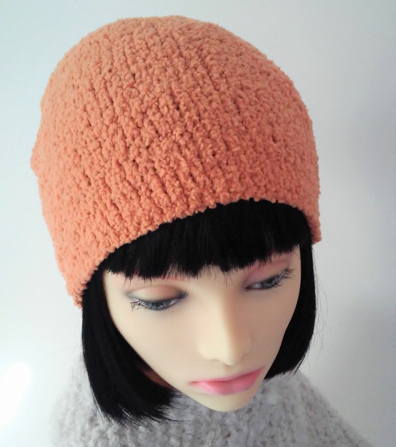 Womens Knit Beanie Supersoft Chemo Hat Chenille Yarn Slouch Hat