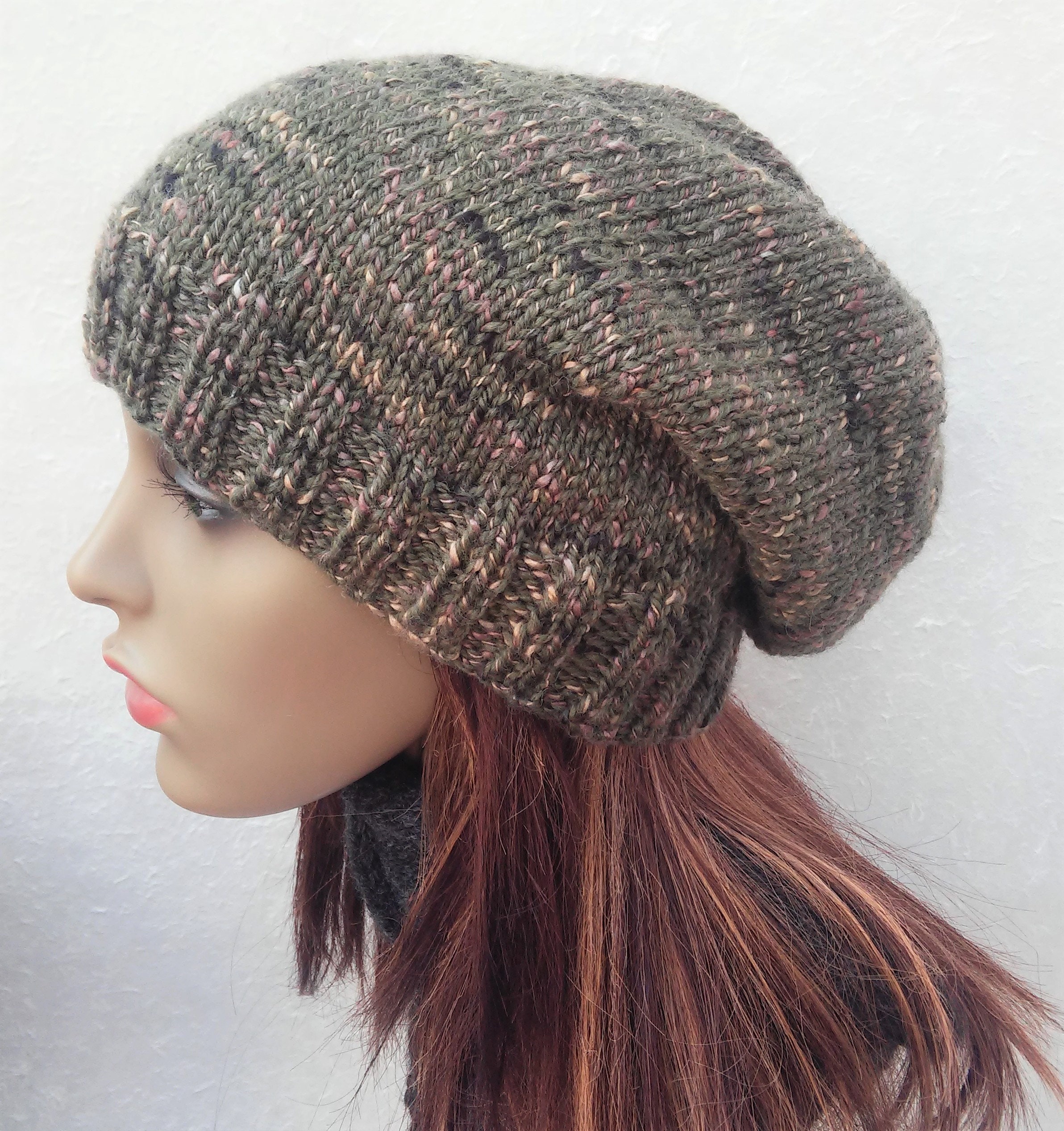 Slouchy Beanie Knitting Pattern, Easy Knit Hat (PDF Pattern) - Etsy