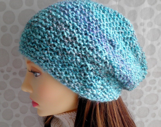 KNITTING PATTERN ⨯ Classic Slouchy Hat Knit Pattern, Slouchy Beanie ...