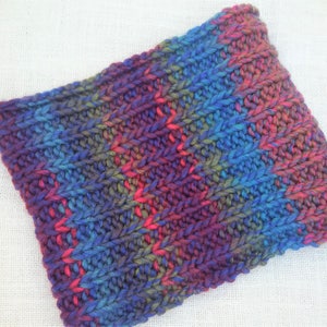 KNITTING PATTERN/ ISABELLA Cowl /Chunky Ribbed Cowl/Easy Quick Knit Cowl/ Simple Cowl Pattern/One Skein Knit/Last Minute Knit/Weekend Knit