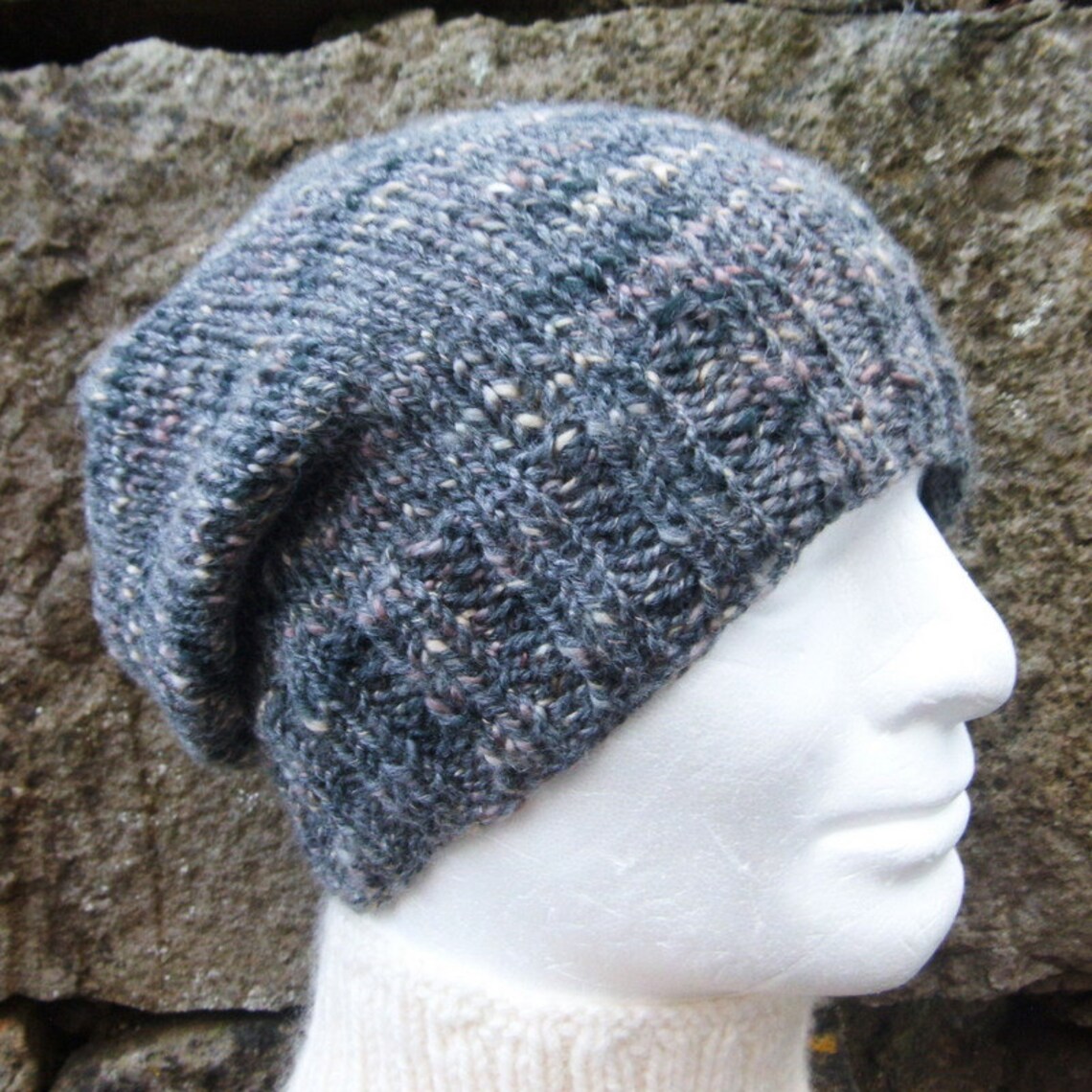 Womens Slouchy Beanie KNITTING PATTERN Easy Slouch Hat Pattern Etsy