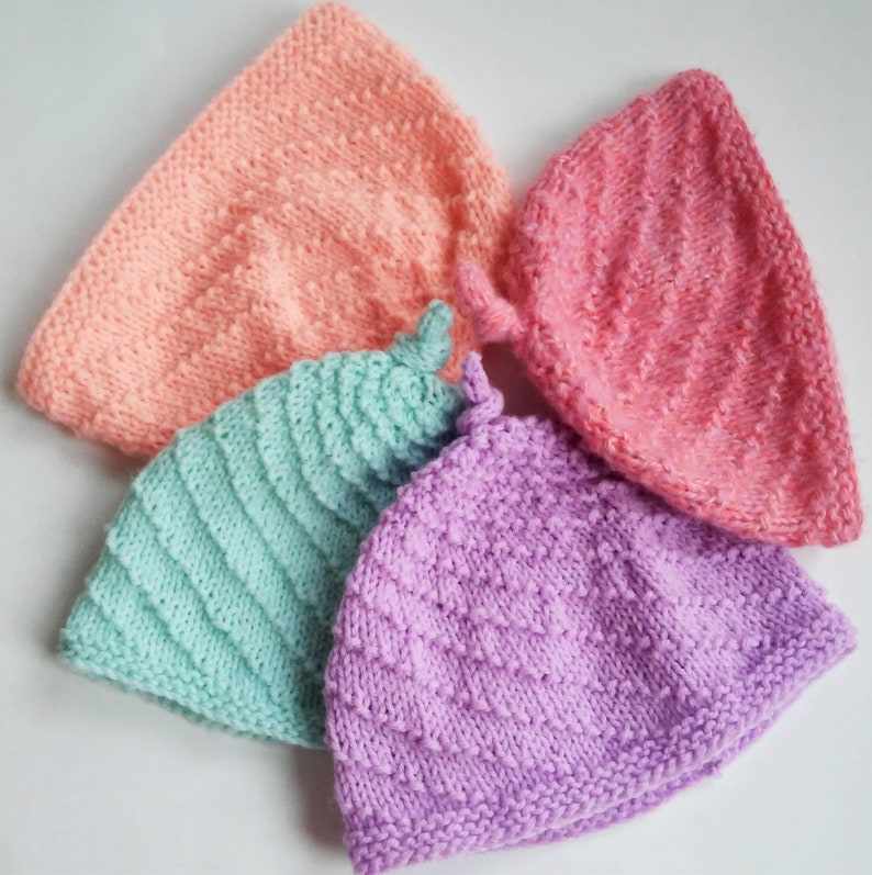 Baby Beanie Hat KNITTING PATTERN SWIRLS Childrens Hat Baby Etsy UK
