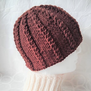 CABLE BEANIE MUSTER Einfache Strickanleitung Herren Jungen Beanie Geschenk für Männer Einfache Wintermütze Damen Wollmütze Handmade Weihnachtsgeschenk / Lorcan