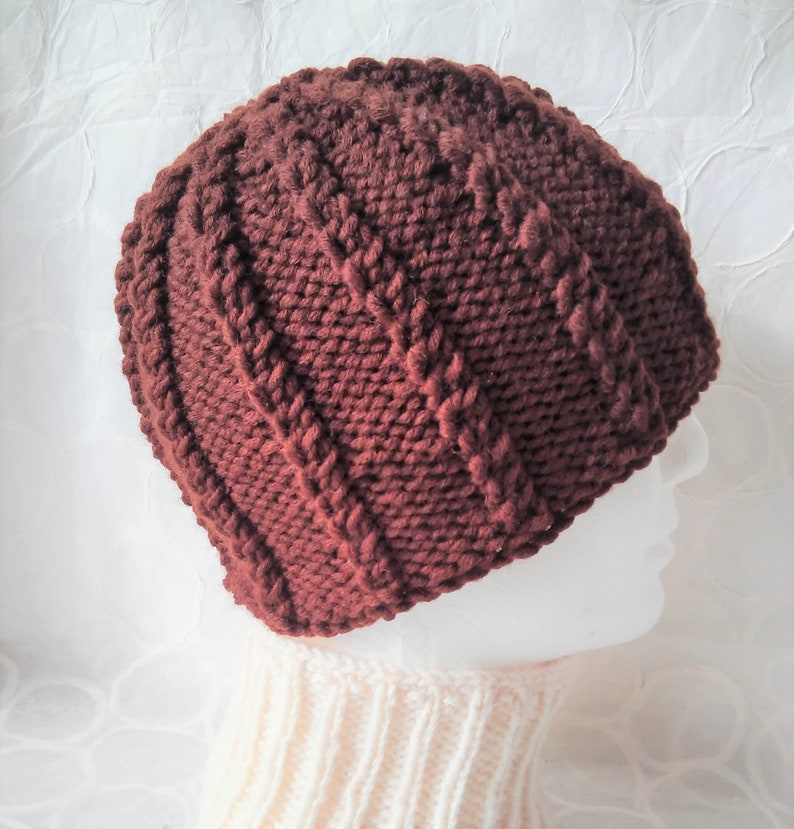 CABLE HAT PATTERN Easy Knitting Pattern Womens Mens Beanie - Etsy
