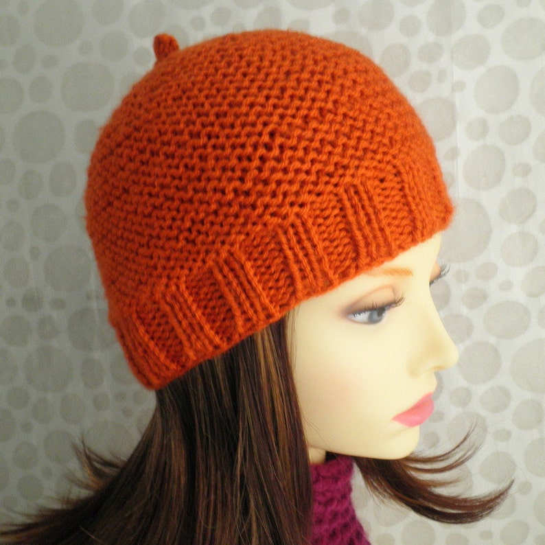 Easy Beanie KNITTING PATTERN Knit Round Beginner Hat Gift for | Etsy