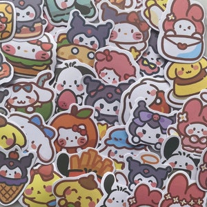 50 PCS Sanrio Stickers, Cute,Cartoon Stickers, Animal Stickers, Journaling Diary Stickers, My Melody, Hello Kitty, Kuromi, Keroppi, Laptop,