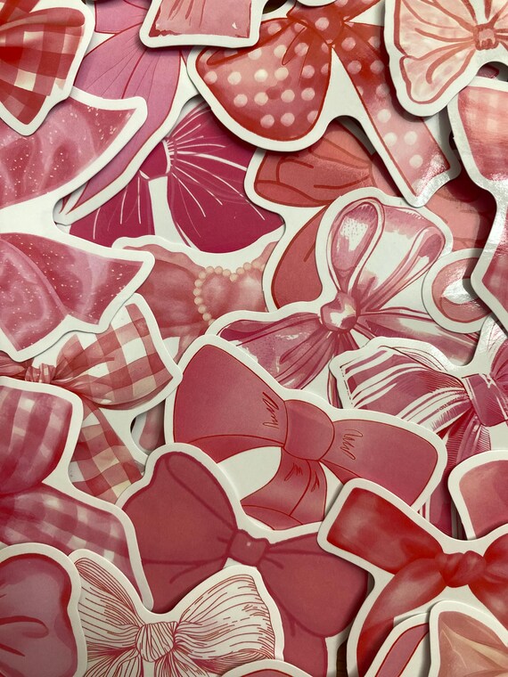 Pink Aesthetic Stickers 50PCS Coquette Stickers Pack - Pink Aesthetic ...