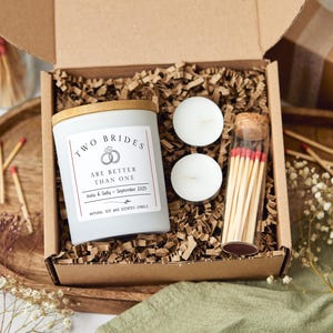 Two Brides Are Better Than One Personalised Wedding Gift, Funny LGBTQ+  Lesbian Wedding Scented Candle for the Couple, Same Sex Wedding Gift