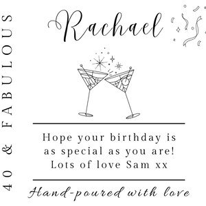 40 and Fabulous Birthday Hamper, 40th Birthday Gifts for Women, Forty & Fabulous Personalised Candle Gift for Her, 40th Birthday Personalised Candle, Funny Candle for Friends 40th, Auntie Gift, Gift under 20, Gift under 30, Sister Gift,