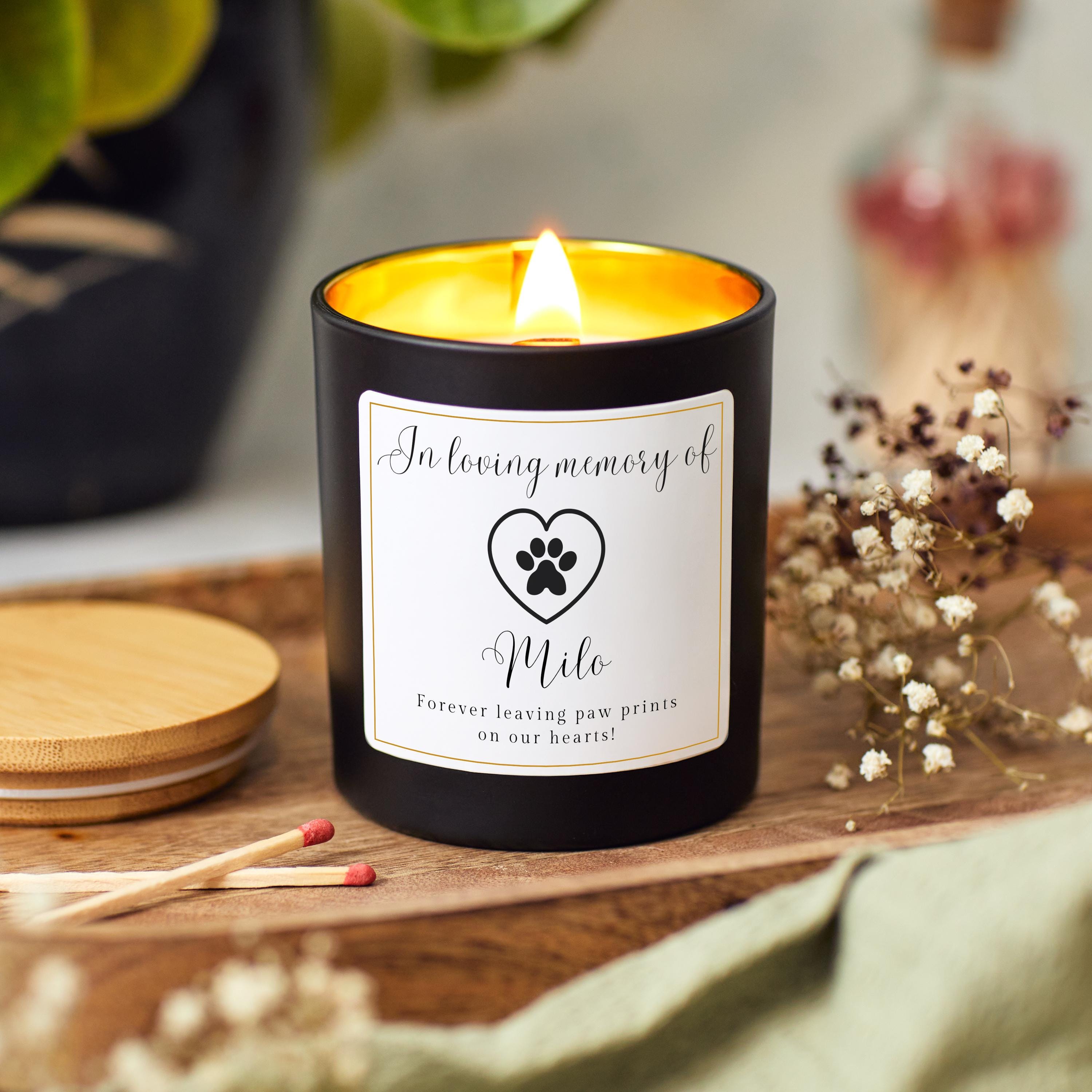Pet Memorial Candle, Pet Loss Gift for Dog Mum, in Loving Memory Gift ...