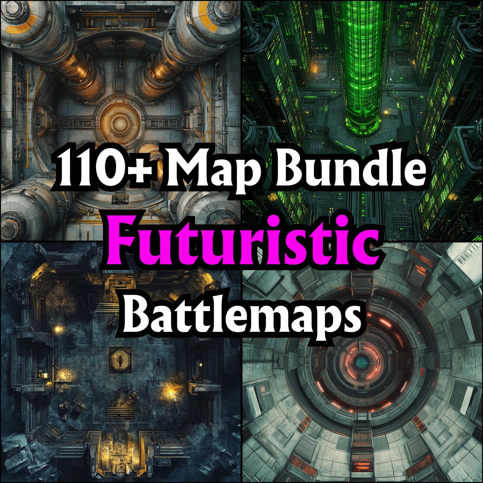 110+ Futuristic Battlemap Bundle, Sci-fi RPG Grids, Cyberpunk Maps ...