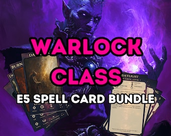 Dnd 5e Sorcerer Spell Cards Bundle | Illustrated &amp; Printable | Cantrips ...