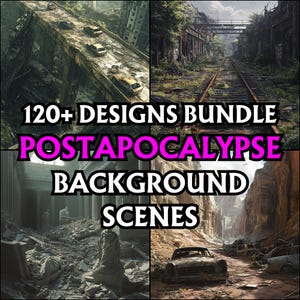 120+ Post-Apocalypse RPG Scenes Bundle, Dungeons and Dragons, RPG, DM Resources, High Detail Bundle, Wasteland Backgrounds, Survival, Ruins