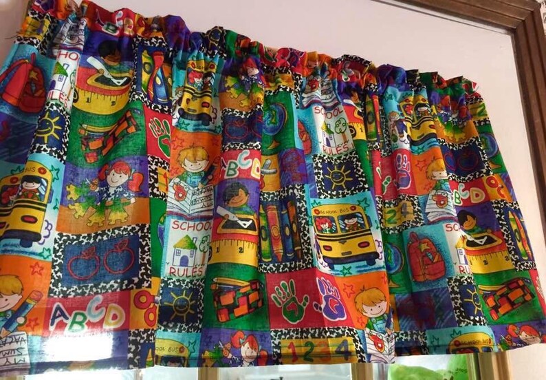 Classroom Valance Teacher Gift Idea Red Blue Green Yellow Etsy