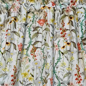 Wildflower Valance: Floral Cotton Decor, Outdoor Style - 40&quot;x14&quot;