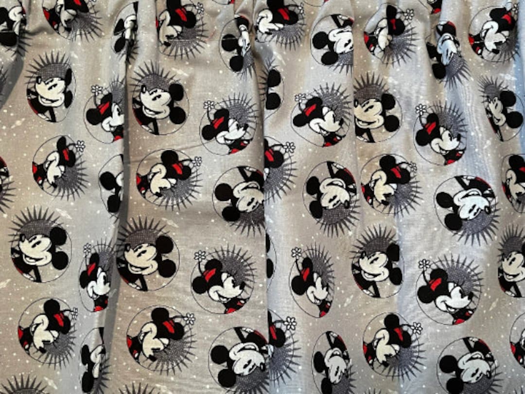 Mickey Mouse Circles Set of 2 Panels & Ties 43wide X 24l or 36l or 45 ...