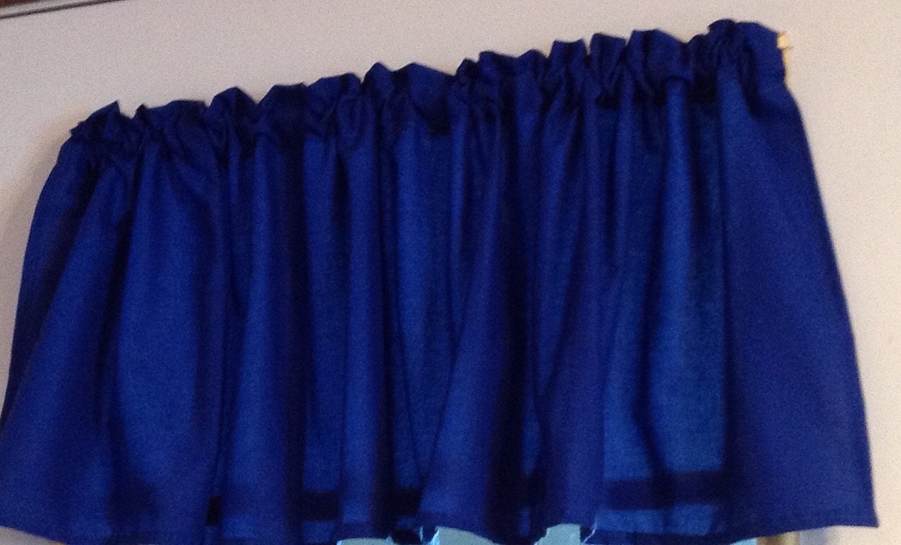 Royal Blue 52 Wide X 15 Long Window Curtain | Etsy