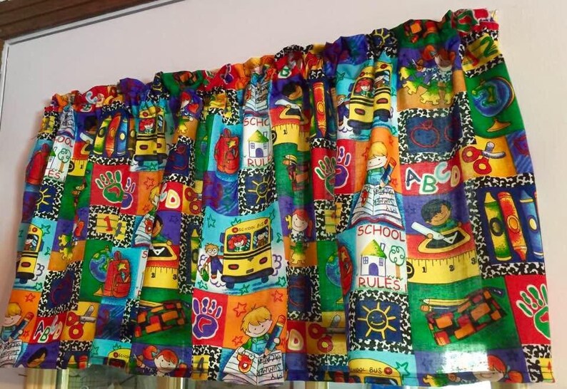 Classroom Valance Teacher Gift Idea Red Blue Green Yellow Etsy
