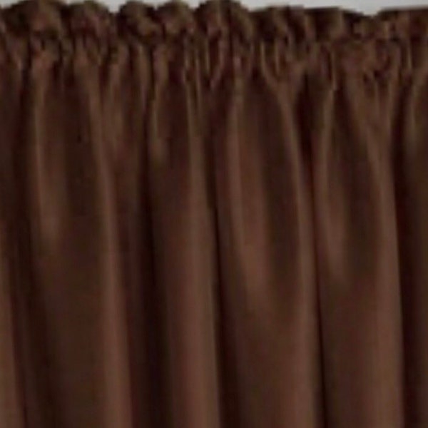 Chocolate Brown Cotton Window Curtain Valance Some Custom Made Valances Farmhouse Kitchen,  or for Living Room, Bedroom or Bathroom.