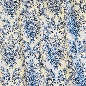 Shabby Chic Damask Valance: Antique Cotton Fabric, 40&quot; W x 14&quot; L
