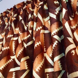 Football Curtain Panels: Sports Lover Room Decor - Set of 2