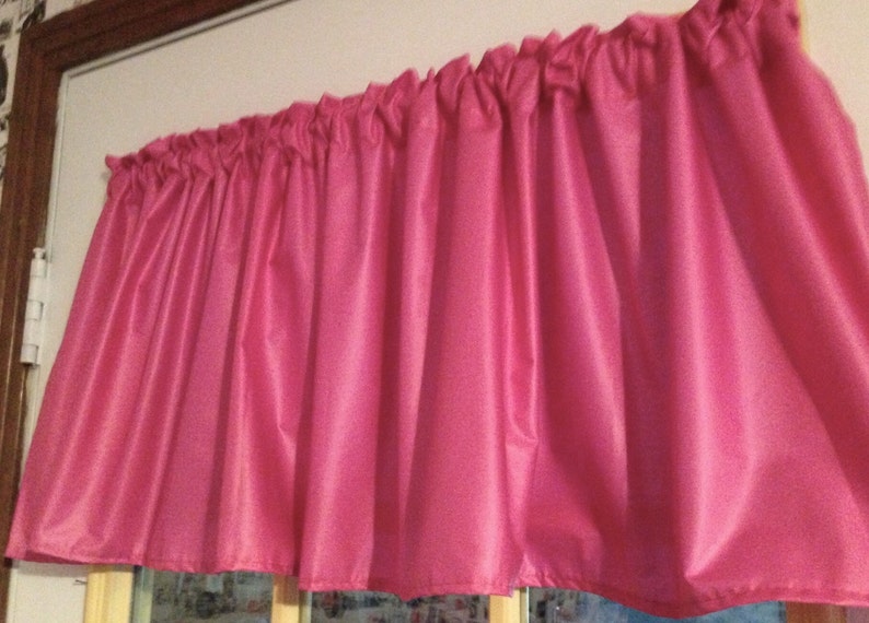 Hot Pink Dark Bubblegum Window Curtain Valance 52w X Etsy