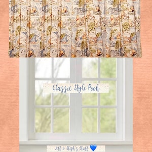 Winnie the Pooh Nursery Valance: Classic Vintage Look (42&quot;W x 14&quot;L)