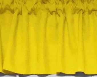 Yellow Sunshine Window Curtain Valance, Happy Valance, Cheerful Sunny Lemon Valances, 52"Wx14"L, Gift idea, Free Shipping, Kitchen Window,