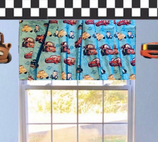 Window Drapes Cute Lightning McQueen Car Blackout Curtain for Bedroom  Living Room Disney Cartoon 63x63 Inch Drapes Home Textiles - AliExpress