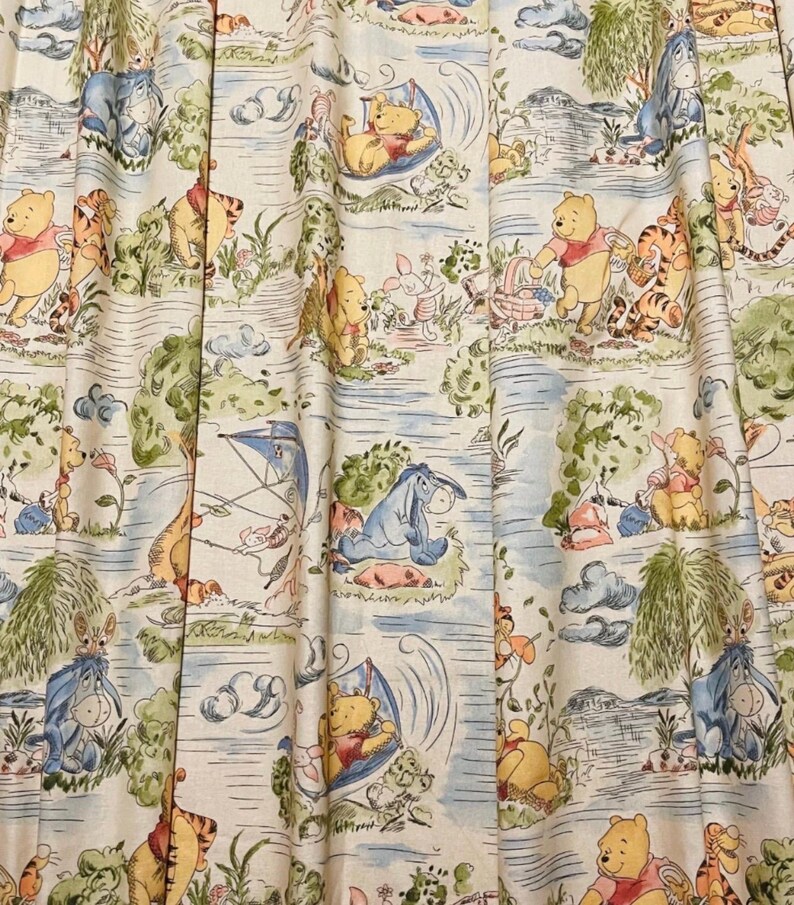 Tigger Panel Winnie the Pooh Nursery Curtains: Tigger & Eeyore, 2-panel Set ...