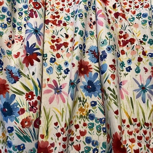 Water Color Flowers Valance Farmhouse Style Floral Curtain Accent Gift idea  40”Wx14&quot;LWindow wider than 29&quot;may need 2,FREE Shipping