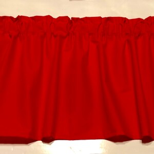 Christmas Valance Curtain With Poinsettia & Cardinals - 54x18 Inch Holiday Window Treatment For Kitchen, Living Room