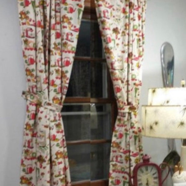 Retro Kitchen Curtains Etsy