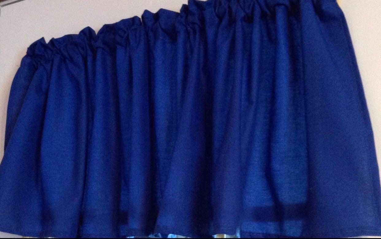 Royal Blue 52 Wide X 15 Long Window Curtain | Etsy