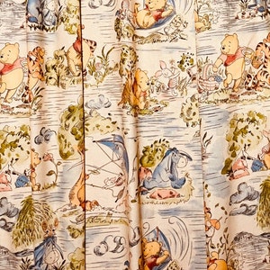 Winnie Pooh Nursery Curtains: Set of 2 Panels with Tiebacks