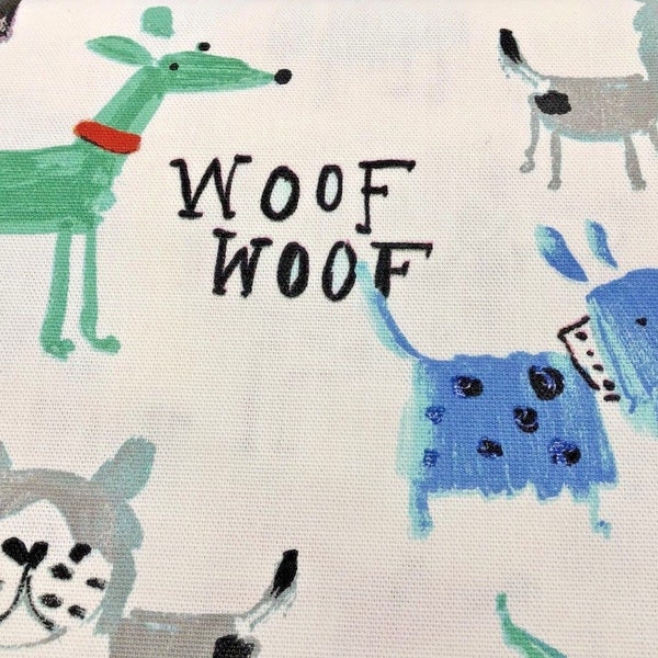 The Cutest Doggie, Dogs, Woof, Woof, Cotton, Fabric, Window, Curtain Valance, 43"W x 14/15L, Just Adorable!