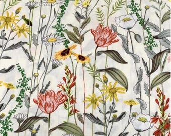 Wildflower Valance: Simple Country Farmhouse Decor (40”Wx14"L) Backyard Blooms, Relaxing Memories