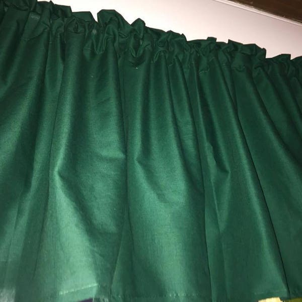 Dark Green Kitchen Valance