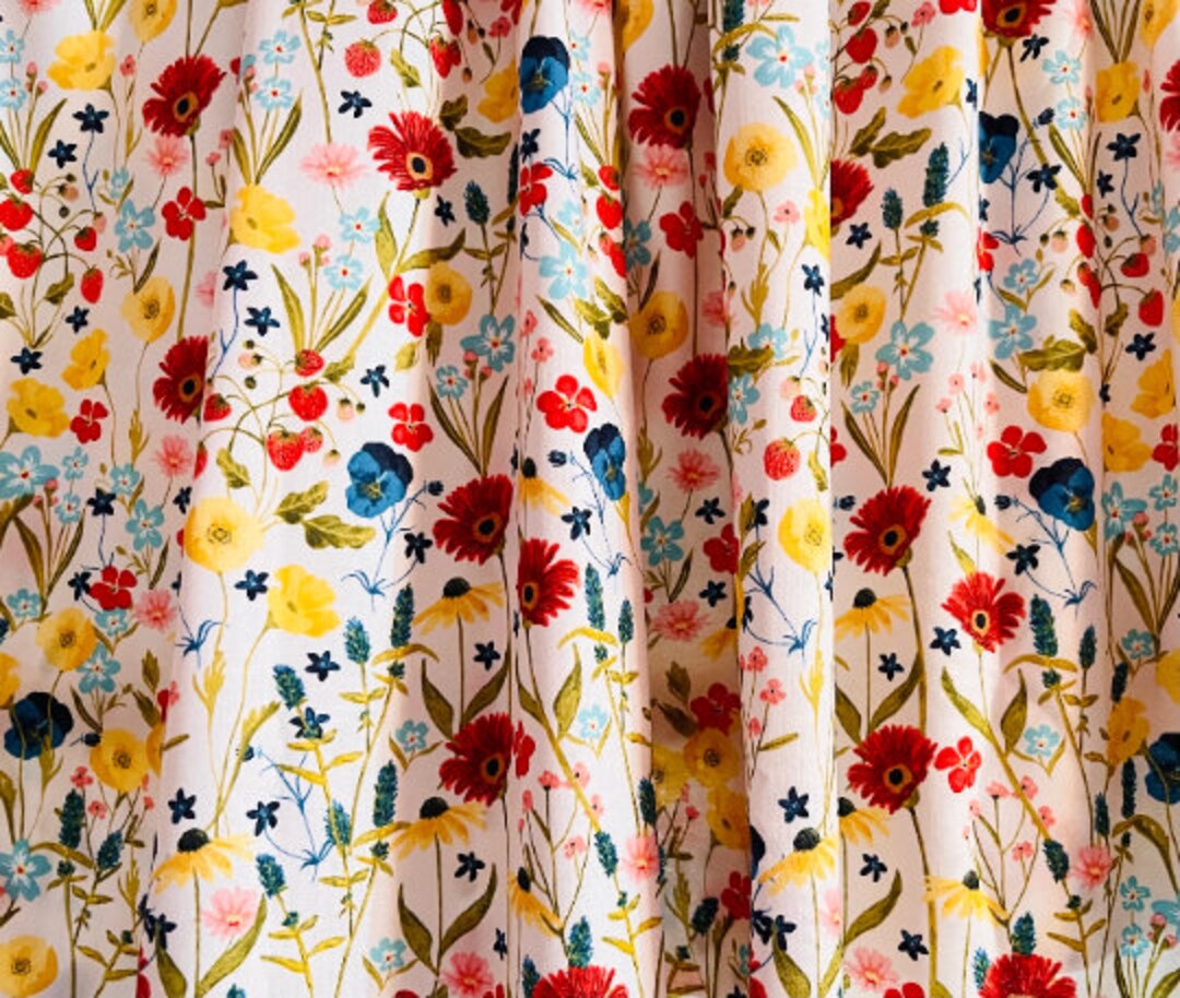 Wildflower Song Valance Farmhouse Wild Flowers Theme Country Etsy