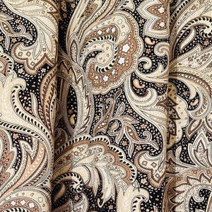 Rustic Paisley Valance: Farmhouse Kitchen Decor 43W x 14L