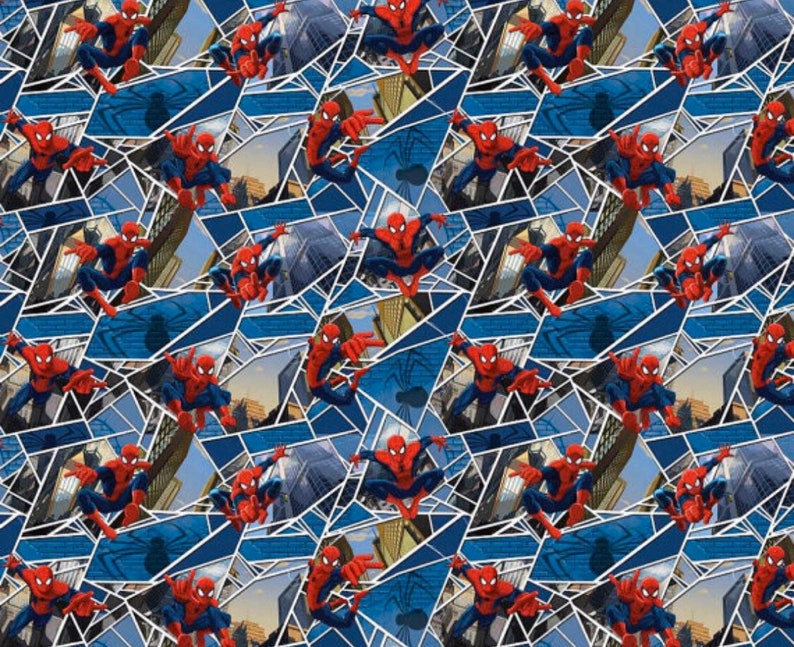 Blue Spider-man Curtain Panels With Tiebacks 43wide X - Etsy