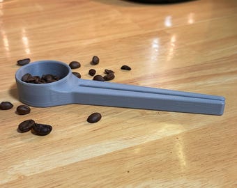 Coffee Scoop and Bag Clip | 3D Printed PLA Pure | Coffee Lovers Gift