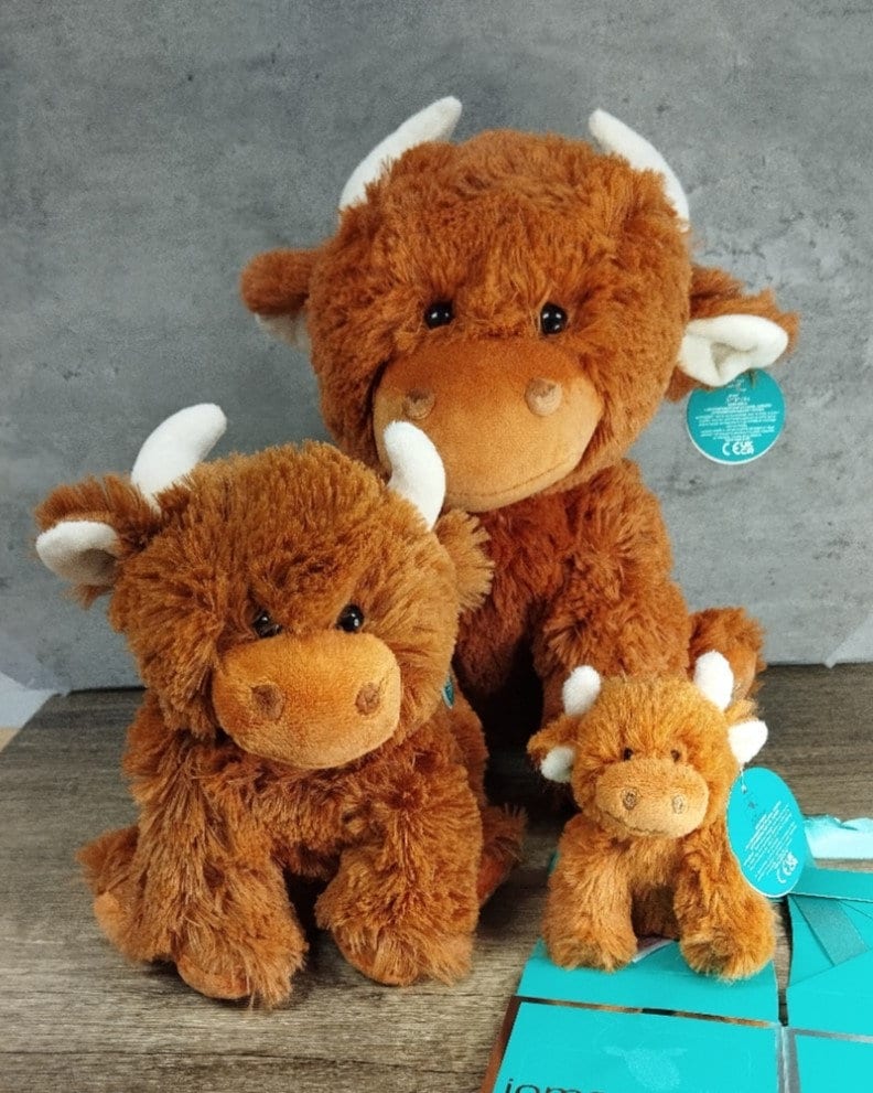 Peluche Haute Vache Des Highlands (Highland Cow) 25 Cm - Doudou Doux - Neuf