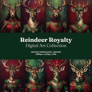 Renne Royalty - Ensemble de 8 portraits numériques