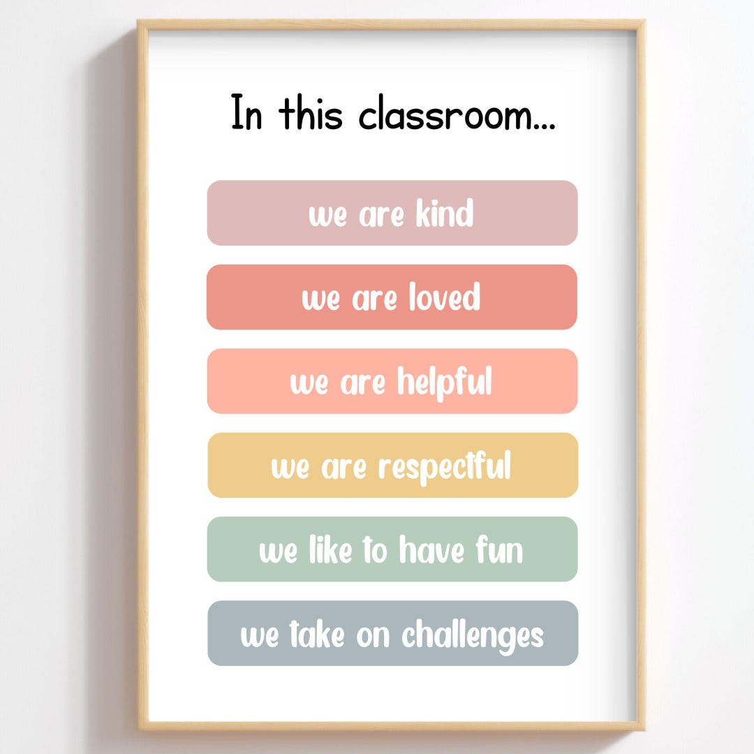 Boho Classroom Rules Poster, Therapy Decor (digital Download) - Etsy