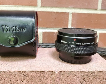 Vintage Vivitar 2x Auto Teleconverter for Canon FD and FL  lenses