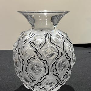 Lalique French crystal vase from The international designer, granddaughter of the international artist Lalique René