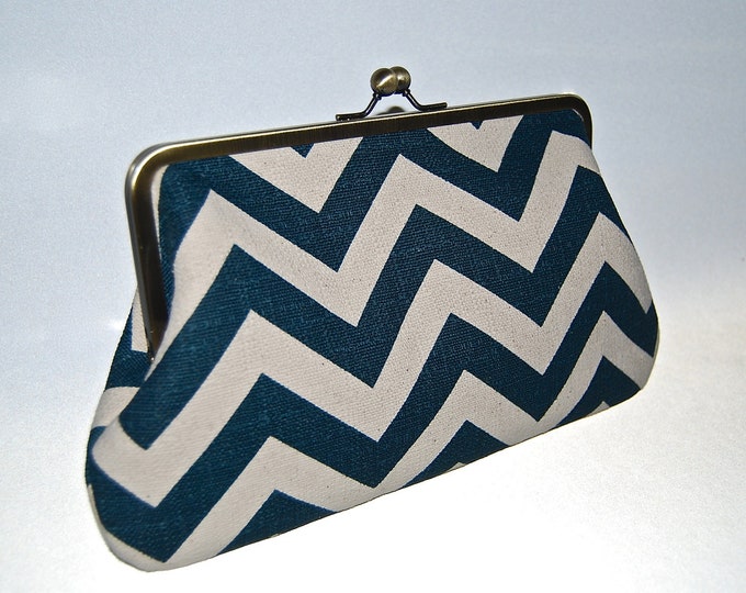 Blue Zig Zag Clutch main image 1