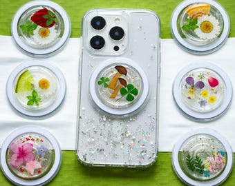 Real Fruit Resin Phone Grip,Real Lemon Phone Grip,Real Daisy Grip For Kindle,Magnetic Phone Grip,Strawberry Kindle Stand,Mushroom Phone Grip